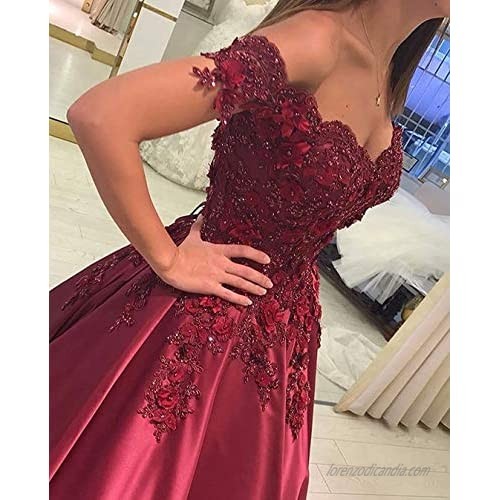FTBY Women's Off Satin Short Prom Dress Lace s Juniors Gowns Pockets