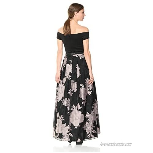 Eliza J Women's Off-The-Shoulder Floral Gown