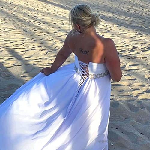 homdor Strapless Country Bridesmaid Dresses for Wedding Chiffon Sweetheart High Low Beaded Gowns 2021