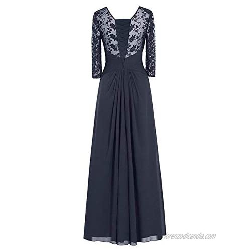 Mother of The Bride Dress V Neck Mother Dress Lace Sleeve Evening Party Dresses