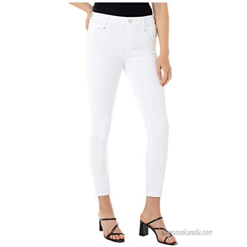 Liverpool Gia Glider Skinny Pull-On w/Fake Fly in Bright White