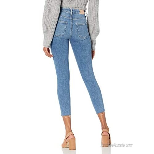PAIGE Women's Hoxton Vintage High Rise Raw Hem Ultra Skinny Crop Jean