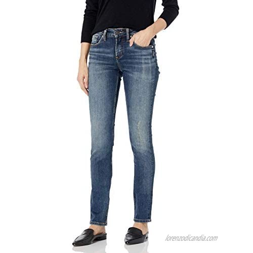 Silver Jeans Co. Women's Avery Curvy Fit High Rise Slim Leg Jeans