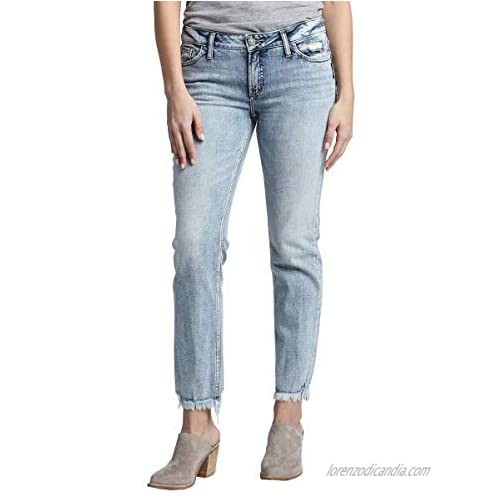 Silver Jeans Co. Women's Elyse Curvy Mid Rise Slim Fit Jean