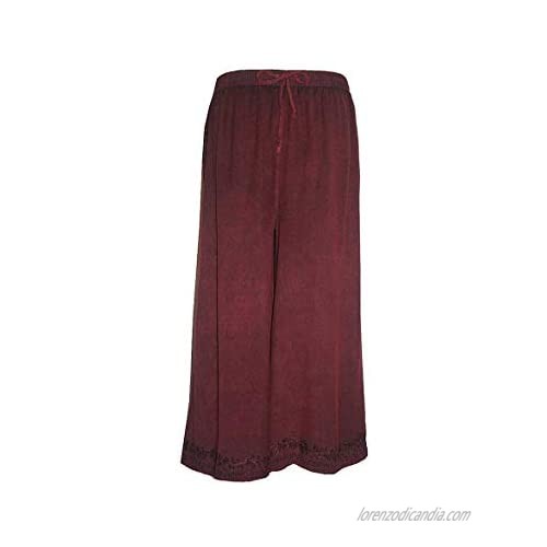 Agan Traders 203 P Rayon Palazzo Wide Bell Bottom Flare Elastic Waistband Pant Trouser