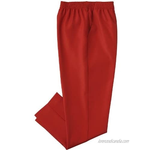 Donnkenny Women's Elastic-Waist Gabardine Pull-On Pants - Wrinkle Resistant Easy Care and Wear Customer Favorite Charcoal 22W