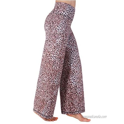 Hali Cali Cotton Spandex Women's Straight Casual Loose Wide Leg fold Over Comfy Palazzo Pants for Women