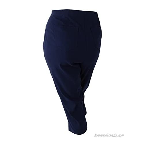 Style & Co. Womens Plus Comfort Waist Pull On Capri Pants