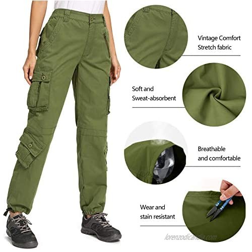 Women's Tactical Pants Casual Cargo Work Pants Military Army Combat Trousers 8 Pockets