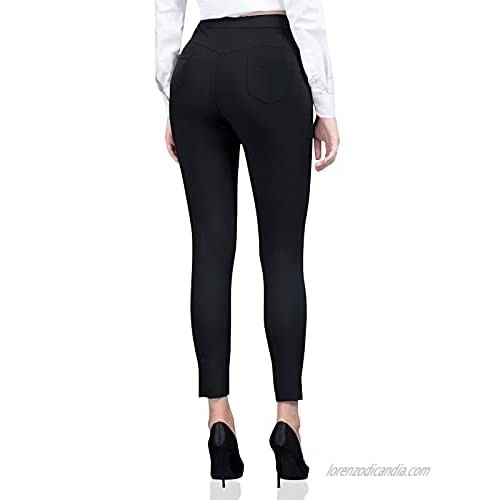 CLIV Women's Dress Pants Skinny Leg Work Pants Pull on Stretch Ease into Comfort Office Ponte Pant