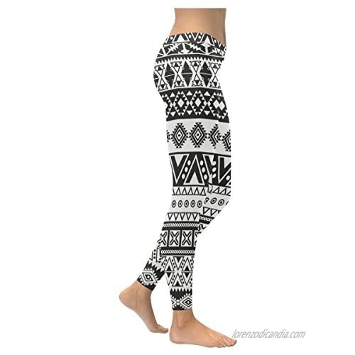 InterestPrint Aztec Tribal Pattern Print on Ladies Outdoor Leggings(XXS-5XL)