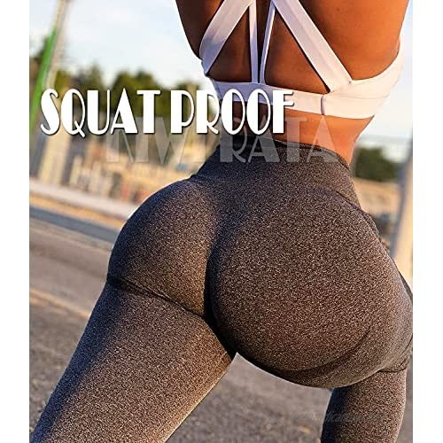 KIWI RATA High Waisted Butt Lifting Leggings Workout Seamless Ruched Booty Fitness Gym Yoga Tights Pants for Women