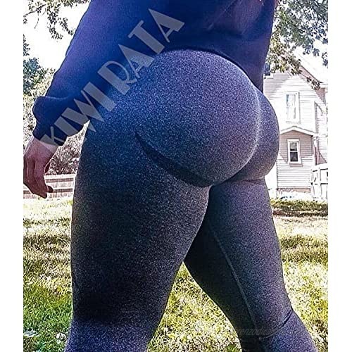 KIWI RATA High Waisted Butt Lifting Leggings Workout Seamless Ruched Booty Fitness Gym Yoga Tights Pants for Women