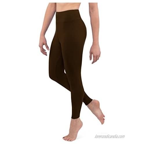 Posh by Anna Ultra Soft Double Brushed Women's Leggings with Premium Yoga Waistband - Slimming  High Waist - Solid Opaque