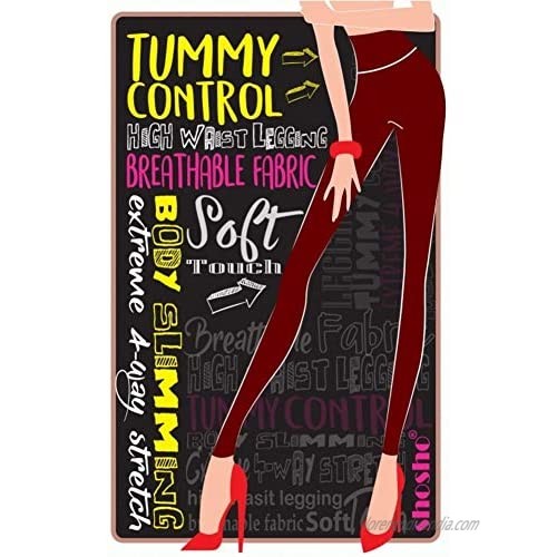 ShoSho Womens Thick High Waist Tummy Control Compression Slimming Leggings