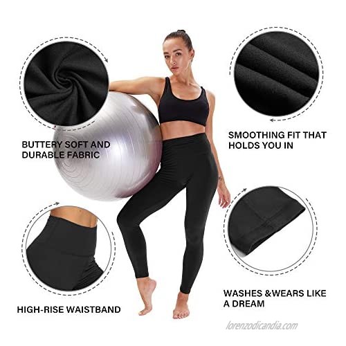 TNNZEET 3 Pack High Waisted Leggings for Women - Buttery Soft Workout Running Yoga Pants