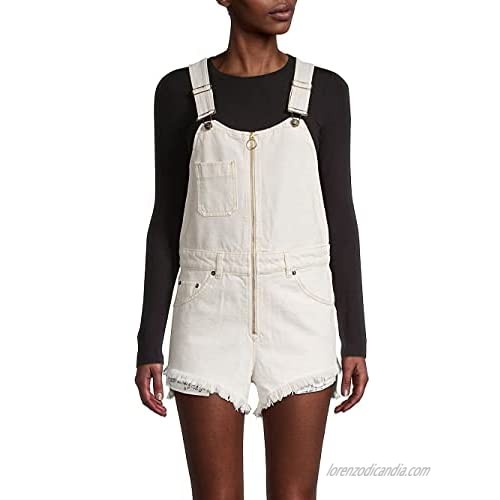 Free People Women's Sunkissed Shortalls - Off White 6