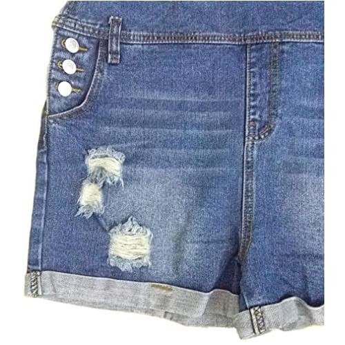 LIREROJE Women Soft Denim Maternity Bib Overalls Pregnancy Jeans Romper Shortalls Adjustable Jumpsuit Fit Belly Pants