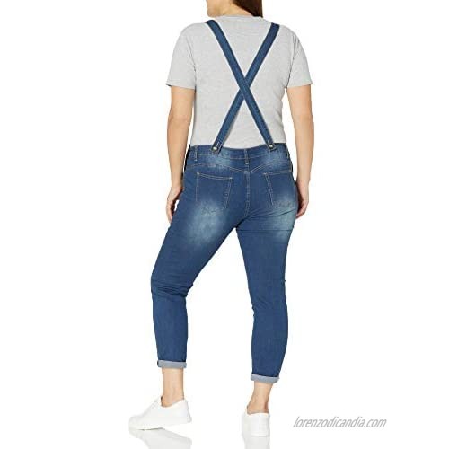 V.I.P.JEANS Women's Denim Overall Jeans Pants bib strap