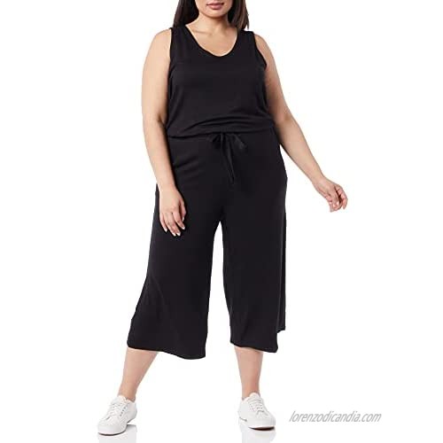 Daily Ritual Women's Supersoft Terry Relaxed-Fit Sleeveless Wide-Leg Jumpsuit