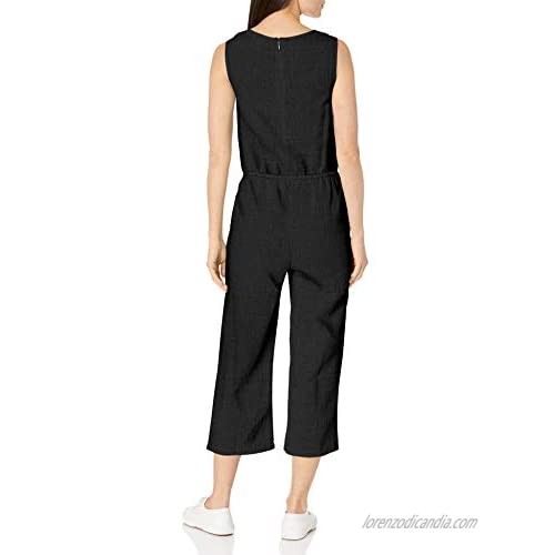 Essentials Women's Sleeveless Linen Jumpsuit