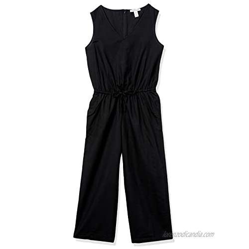 Essentials Women's Sleeveless Linen Jumpsuit