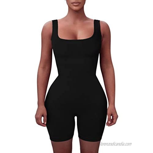 ZileZile Women's Sexy Bodycon One Piece Romper Sleeveless Tank Top Shorts Jumpsuit