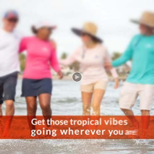 Tropical Vibes Rashguard - Women’s Long Sleeve Sun Protection Swim Shirt with 50+ UPF