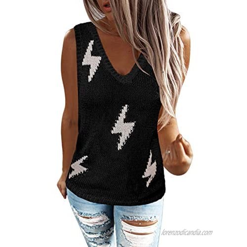 Paitluc Womens Colorblock V Neck Tanks Tops Casual Loose Sleeveless Striped Camis Shirts Summer Clothing S-XXL