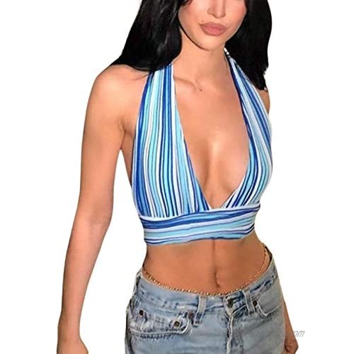 Sexy Crisscross Halter Neck Top Sheer Cup Detail Strappy Tie Backless Basic Sleeveless Crop Top