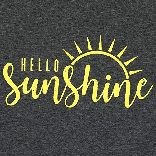 VILOVE Tank Tops for Women Hello Sunshine Graphic Tee Shirt Summer Vacation Beach Shirt