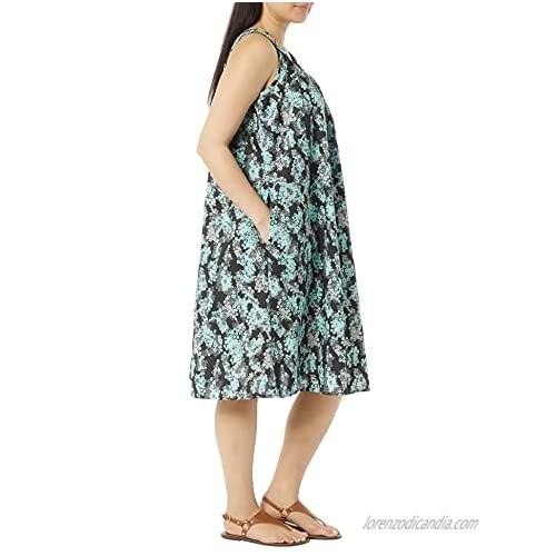 AmeriMark Women’s Sleeveless Print Sun Dress with Side Pocket