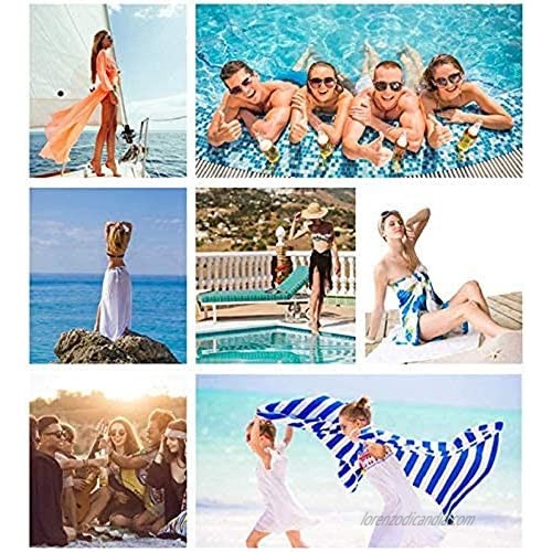URTEOM Beach Summer Sarong for Womens Swimwear Cover Ups Short Skirt Chiffon Swimsuit Bikini Wrap Skirts