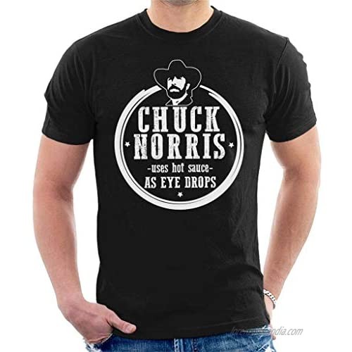 Chuck Norris Uses Hot Sauce As Eye Drops Men's T-Shirt