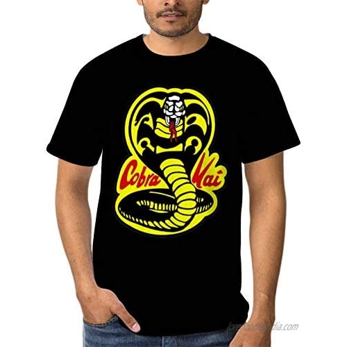 Cobra-Kai Karate Kid Men's T-Shirts Sweep Legs No Mercy Snake Tops Tee Shirts