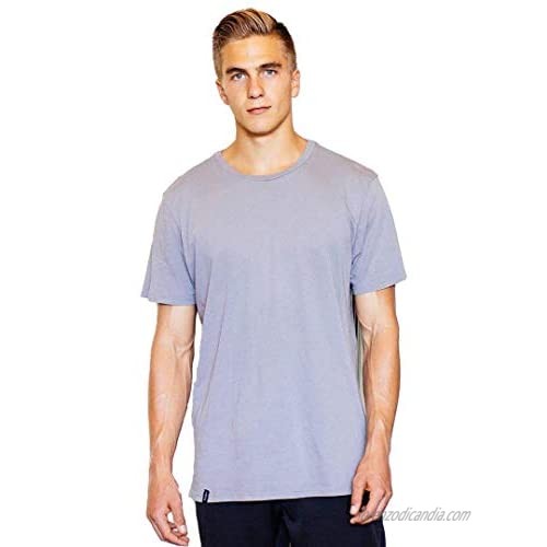 PuraKai Men's 100% Organic Cotton Short Sleeve Crew Neck T-Shirt Made in USA | Regular Fit Casual Workout Cotton Shirt