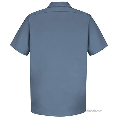 Red Kap Men's Short Sleeve Wrinkle-Resistant Cotton Work Shirt