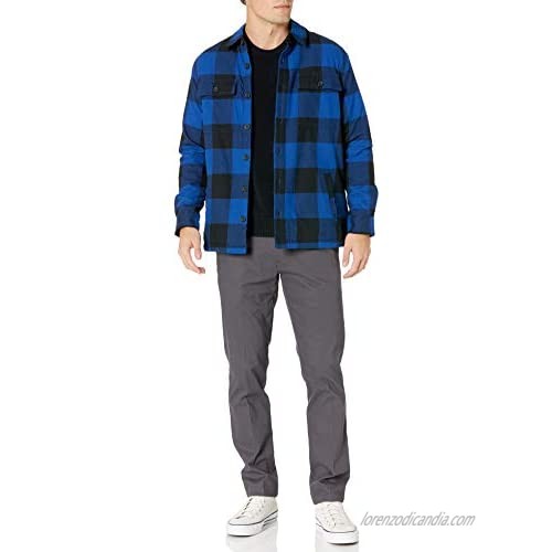Brand - Goodthreads Men's Sherpa Lined Long-Sleeve Flannel Shirt Jacket