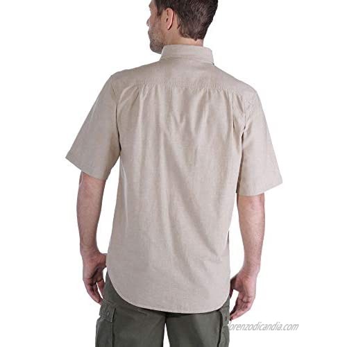 Carhartt Men's Fort Short-Sleeve Shirt Lightweight Chambray Button-Front S200