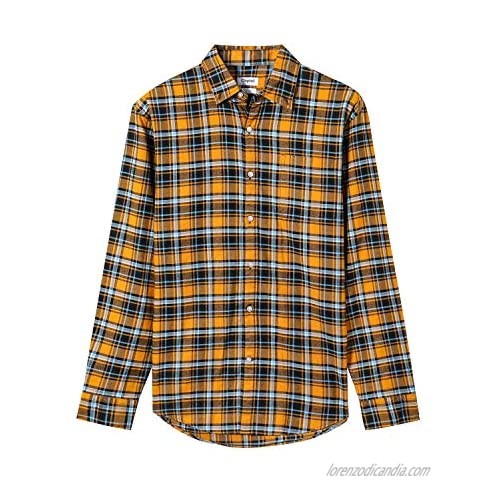 CHIPHELL Men's Flannel Plaid Shirts Long Sleeve Regular Fit Casual Button Down Shirt