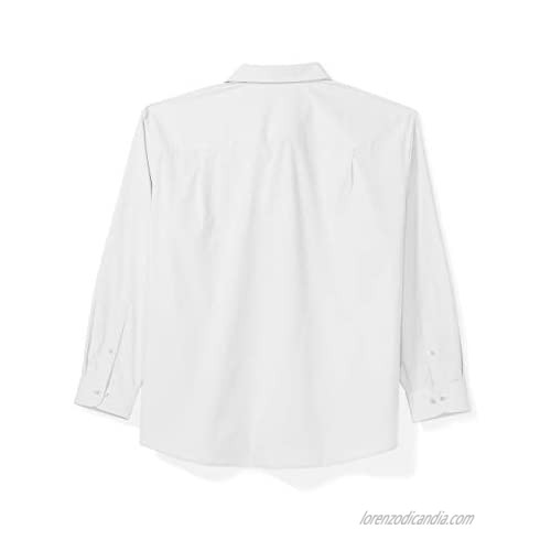 Essentials Men's Big & Tall Long-Sleeve Solid Casual Poplin Shirt fit by DXL