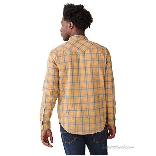 Lucky Brand Men's Long Sleeve Button Up Poplin Humboldt Workwear Shirt