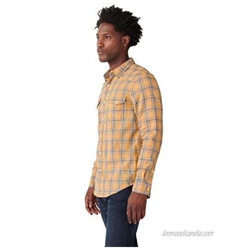 Lucky Brand Men's Long Sleeve Button Up Poplin Humboldt Workwear Shirt