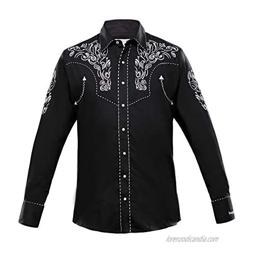 RANGER'S Men's Western Embroidered Long Sleeve Snap Shirt