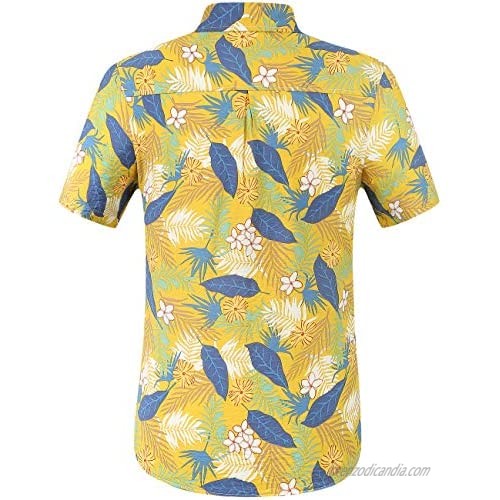 SSLR Mens Short Sleeve Shirts Button Down Casual Aloha Hawaiian Shirts for Men