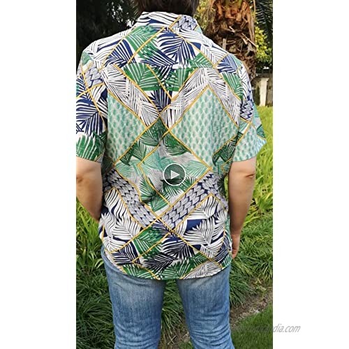 SSLR Mens Short Sleeve Shirts Button Down Casual Aloha Hawaiian Shirts for Men