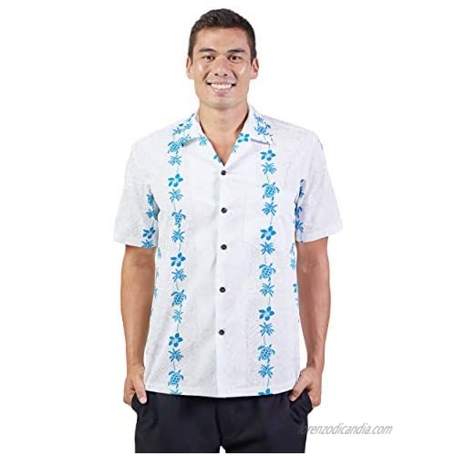 Tropical Luau Beach Cotton Print Men’s Hawaiian Aloha Shirt