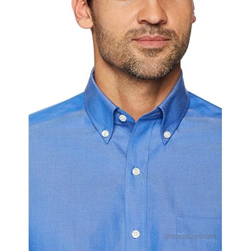 Brand - Buttoned Down Men's Tailored-Fit Button Collar Pinpoint Non-Iron Dress Shirt French Blue 19.5 Neck 37 Sleeve (Big and Tall)