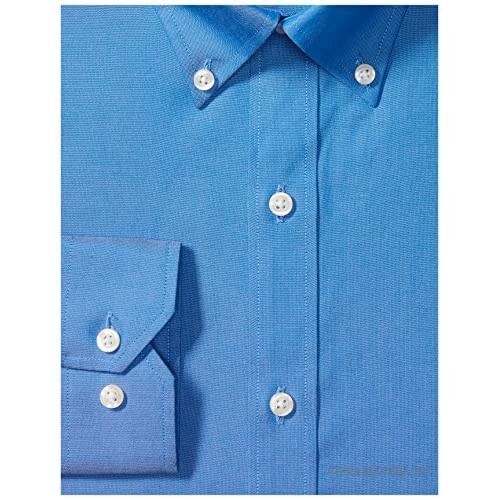 Brand - Buttoned Down Men's Tailored-Fit Button Collar Pinpoint Non-Iron Dress Shirt French Blue 19.5 Neck 35 Sleeve (Big and Tall)