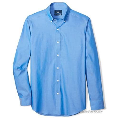 Brand - Buttoned Down Men's Tailored-Fit Button Collar Pinpoint Non-Iron Dress Shirt French Blue 19.5 Neck 35 Sleeve (Big and Tall)